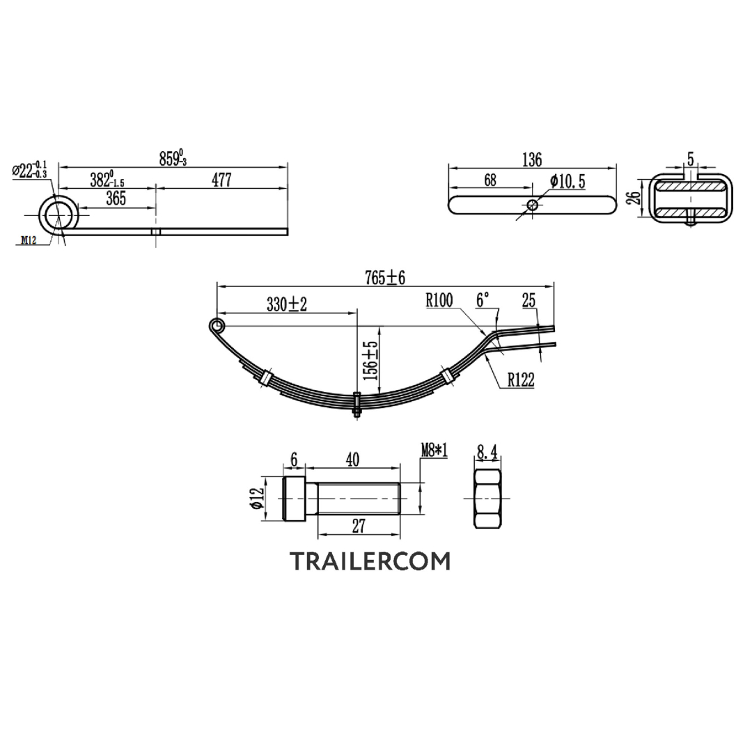 Купить рессора trailercom 5l rm по цене 2 800 р.. Низкие цены. Большой выбор. Доставка по всей России. Интернет-магазин в Москве. Только положительные отзывы!