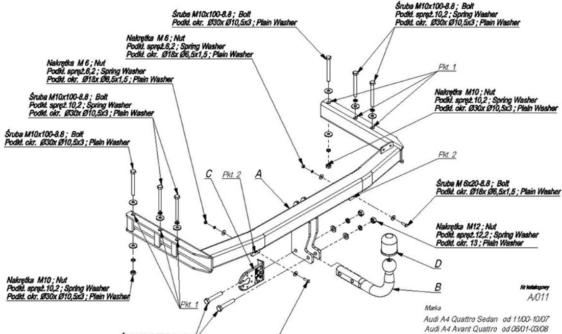 Купить фаркоп audi a4 2000-2007 - a.011 imiola по цене  Низкие цены. Большой выбор. Доставка по всей России. Интернет-магазин в Москве. Только положительные отзывы!