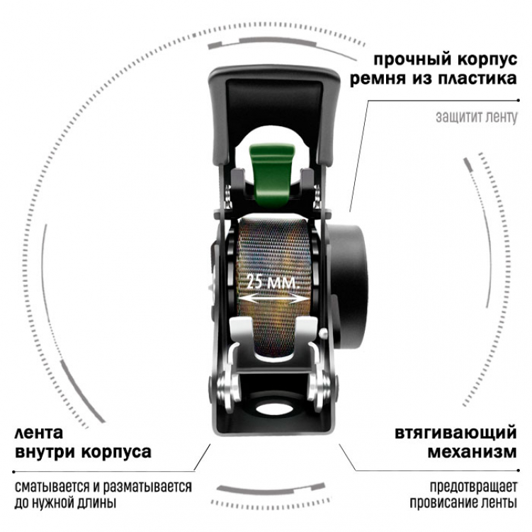 Купить самозатягивающийся ремень (стропа) крепления груза 25 мм. 0,5 т. 2.7 м. (крюк-болт-камуфляж) по цене 1 750 р.. Низкие цены. Большой выбор. Доставка по всей России. Интернет-магазин в Москве. Только положительные отзывы!
