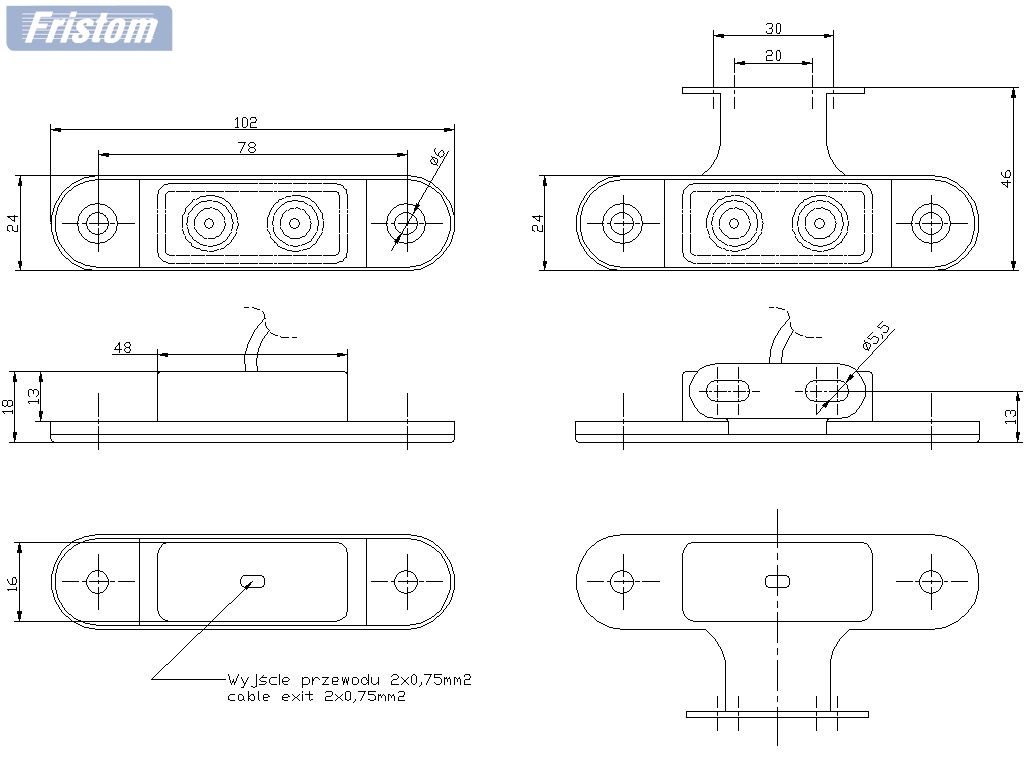 Купить фонарь габаритный fristom ft-015 b led белый светодиод с проводом 2x0,75мм по цене 783 р.. Низкие цены. Большой выбор. Доставка по всей России. Интернет-магазин в Москве. Только положительные отзывы!