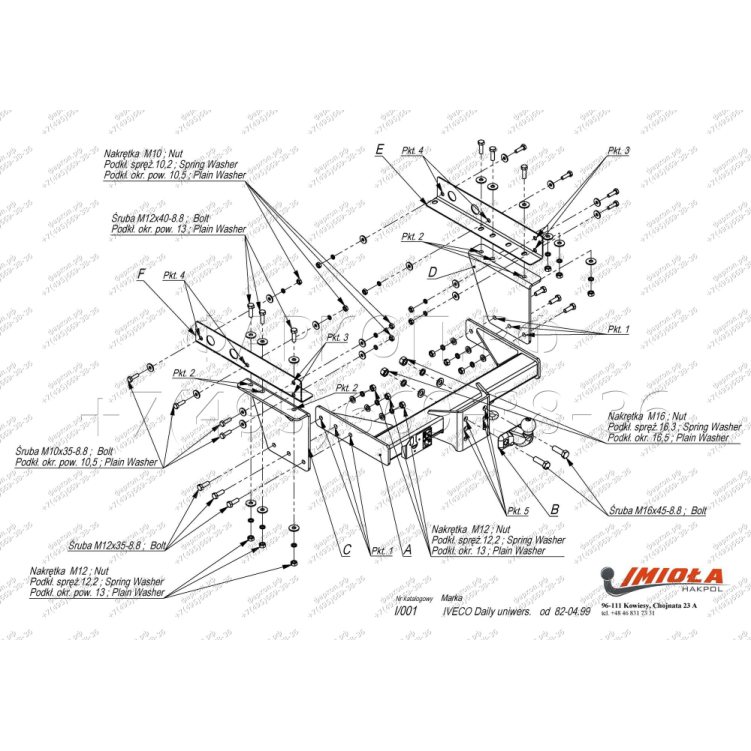 Купить фаркоп iveco daily 1982-1999 - i.001 imiola по цене  Низкие цены. Большой выбор. Доставка по всей России. Интернет-магазин в Москве. Только положительные отзывы!