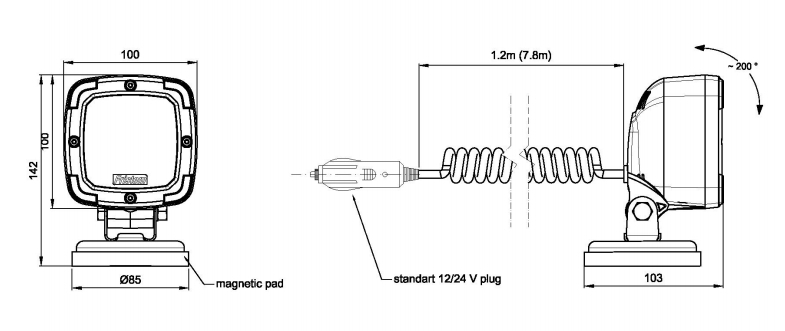Купить светодиодная фара рабочего света fristom ft-036 led mag m78 на магните с проводом в прикуриватель 7,8 м по цене . Низкие цены. Большой выбор. Доставка по всей России. Интернет-магазин в Москве. Только положительные отзывы!