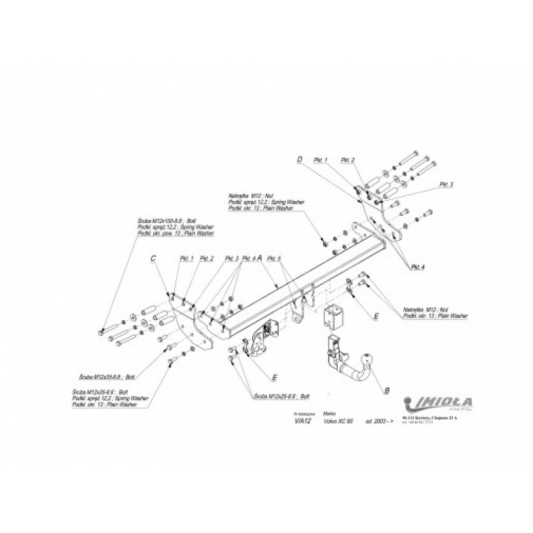 Купить фаркоп volvo xc90 2003-2014 - v.a12 imiola по цене  Низкие цены. Большой выбор. Доставка по всей России. Интернет-магазин в Москве. Только положительные отзывы!