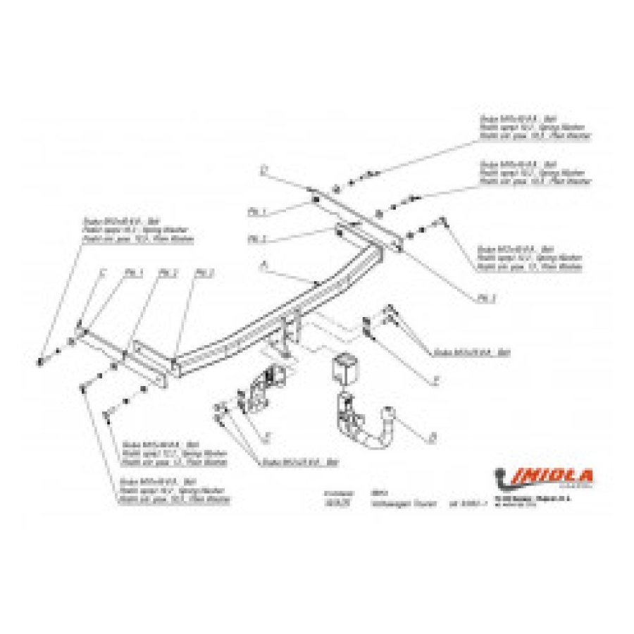 Купить фаркоп volkswagen touran 2003-2015 - w.a25 imiola по цене  Низкие цены. Большой выбор. Доставка по всей России. Интернет-магазин в Москве. Только положительные отзывы!