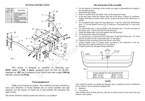Купить фаркоп bmw 7-series e38 седан 1994-2001 - b 07 auto-hak по цене  Низкие цены. Большой выбор. Доставка по всей России. Интернет-магазин в Москве. Только положительные отзывы!