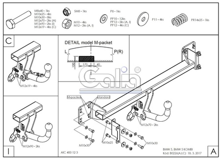 Купить фаркоп bmw 5-series e60 седан / e61 универсал 2003-2010 - b022c galia по цене  Низкие цены. Большой выбор. Доставка по всей России. Интернет-магазин в Москве. Только положительные отзывы!