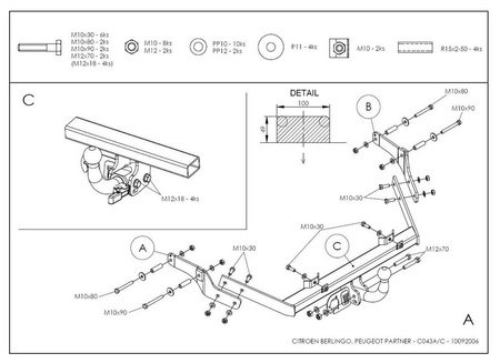 Купить фаркоп citroen berlingo i 1996-2008, berlingo first 2008-2012, peugeot partner i 1996-2008, partner origin 2008-2012 - c043a galia по цене 14 662 р. Низкие цены. Большой выбор. Доставка по всей России. Интернет-магазин в Москве. Только положительные отзывы!