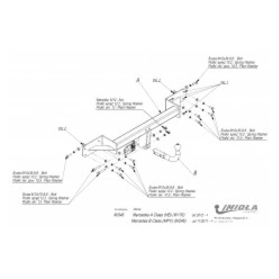 Купить фаркоп mercedes a-class 2012-2018, b-class 2012-2019 - m.046 imiola по цене  Низкие цены. Большой выбор. Доставка по всей России. Интернет-магазин в Москве. Только положительные отзывы!
