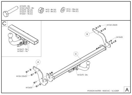 Купить фаркоп hyundai matrix 2001-2008 - h043a galia по цене  Низкие цены. Большой выбор. Доставка по всей России. Интернет-магазин в Москве. Только положительные отзывы!