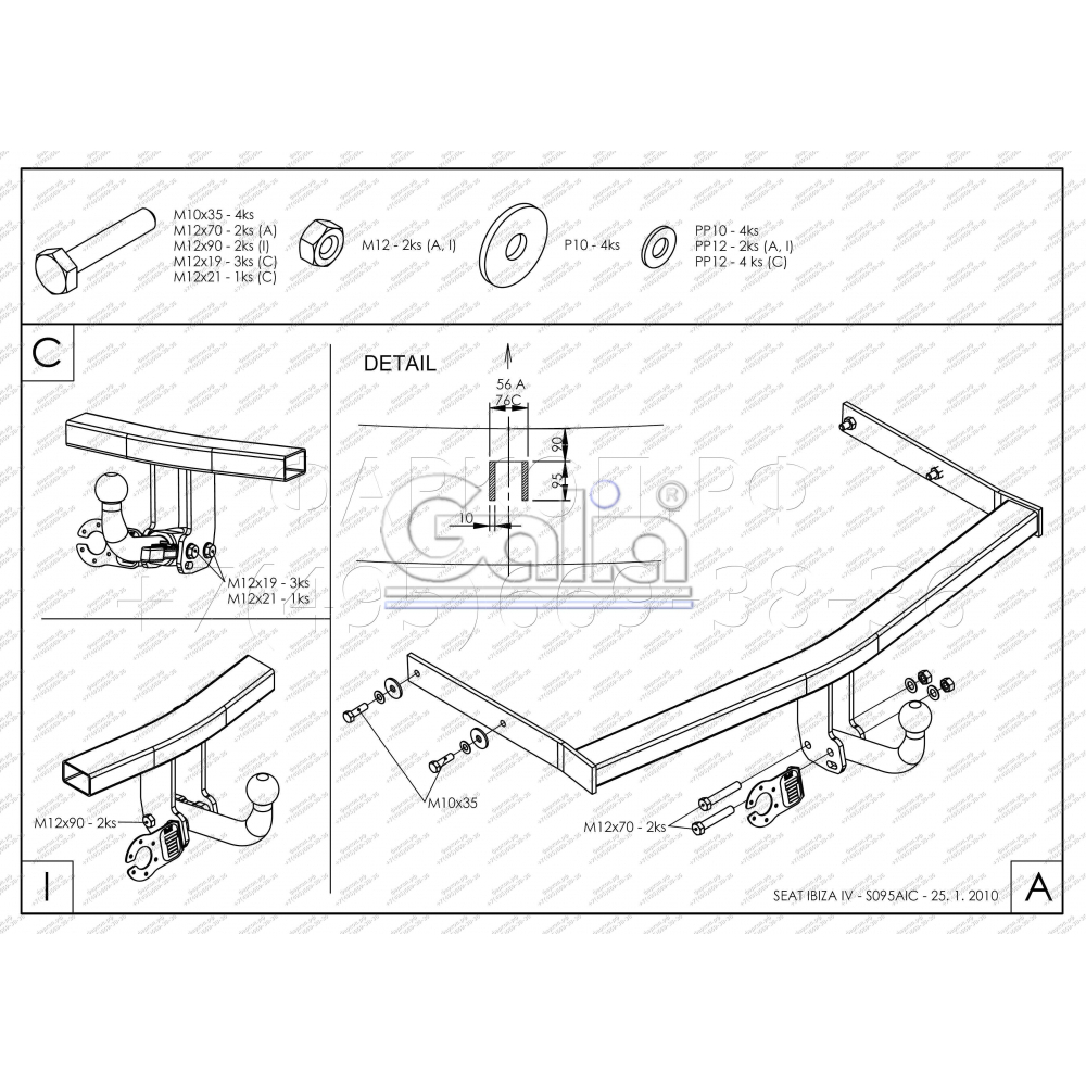 Купить фаркоп seat ibiza iv хетчбек 3/5 дверей 2008-2017, ibiza st универсал 2010-2017 - s095c galia по цене  Низкие цены. Большой выбор. Доставка по всей России. Интернет-магазин в Москве. Только положительные отзывы!
