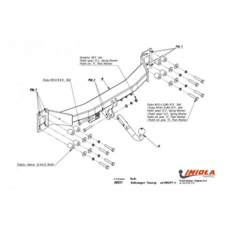 Купить фаркоп volkswagen touareg 2003-2010, touareg nf 2010-2018, porsche cayenne 2003-2017 - w.031 imiola по цене  Низкие цены. Большой выбор. Доставка по всей России. Интернет-магазин в Москве. Только положительные отзывы!