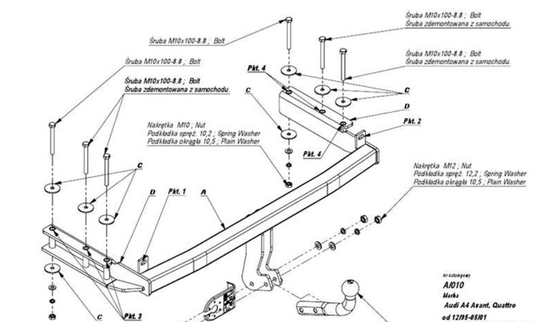 Купить фаркоп audi a4 1994-2001 - a.010 imiola по цене  Низкие цены. Большой выбор. Доставка по всей России. Интернет-магазин в Москве. Только положительные отзывы!