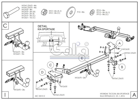 Купить фаркоп hyundai tucson, kia sportage 4 дорестайл 2015-2018 - h095a galia по цене  Низкие цены. Большой выбор. Доставка по всей России. Интернет-магазин в Москве. Только положительные отзывы!