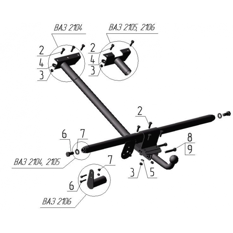 Купить фаркоп ваз 2105, 2107 1980-2010 - vaz-05 avtos по цене 3 798 р. Низкие цены. Большой выбор. Доставка по всей России. Интернет-магазин в Москве. Только положительные отзывы!
