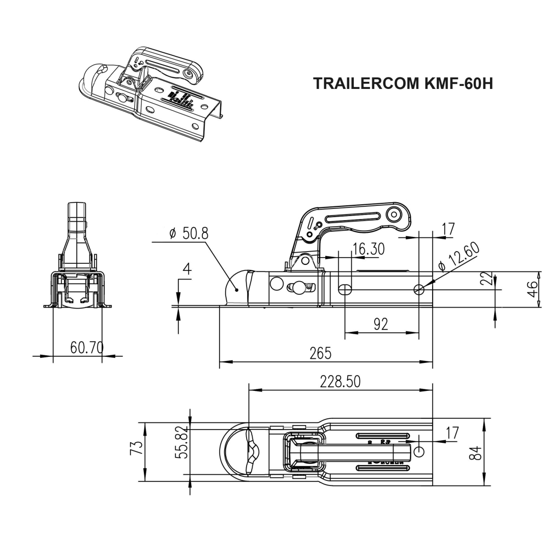 Купить замковое сцепное устройство trailercom 01029 kmf-60h (60x60мм до 800кг) по цене 1 550 р.. Низкие цены. Большой выбор. Доставка по всей России. Интернет-магазин в Москве. Только положительные отзывы!