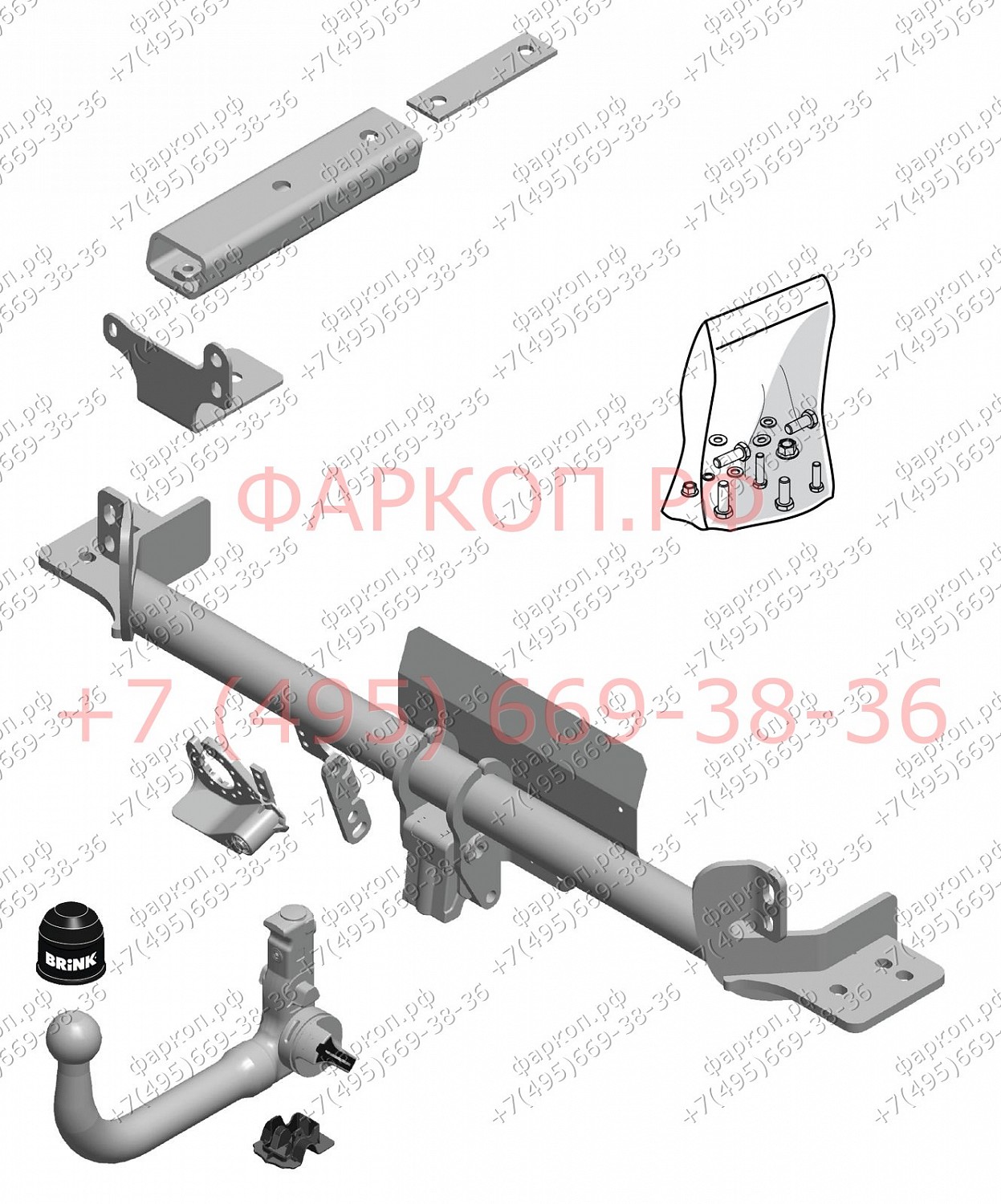 Купить фаркоп land rover evoque 2014- 590700 brink по цене  Низкие цены. Большой выбор. Доставка по всей России. Интернет-магазин в Москве. Только положительные отзывы!